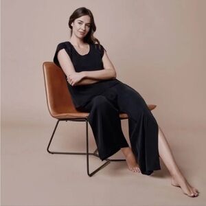 Elizabeth & Clarke | All Hours The Gemma Vegan Silk Wide Leg Crop Pant, Size. XS